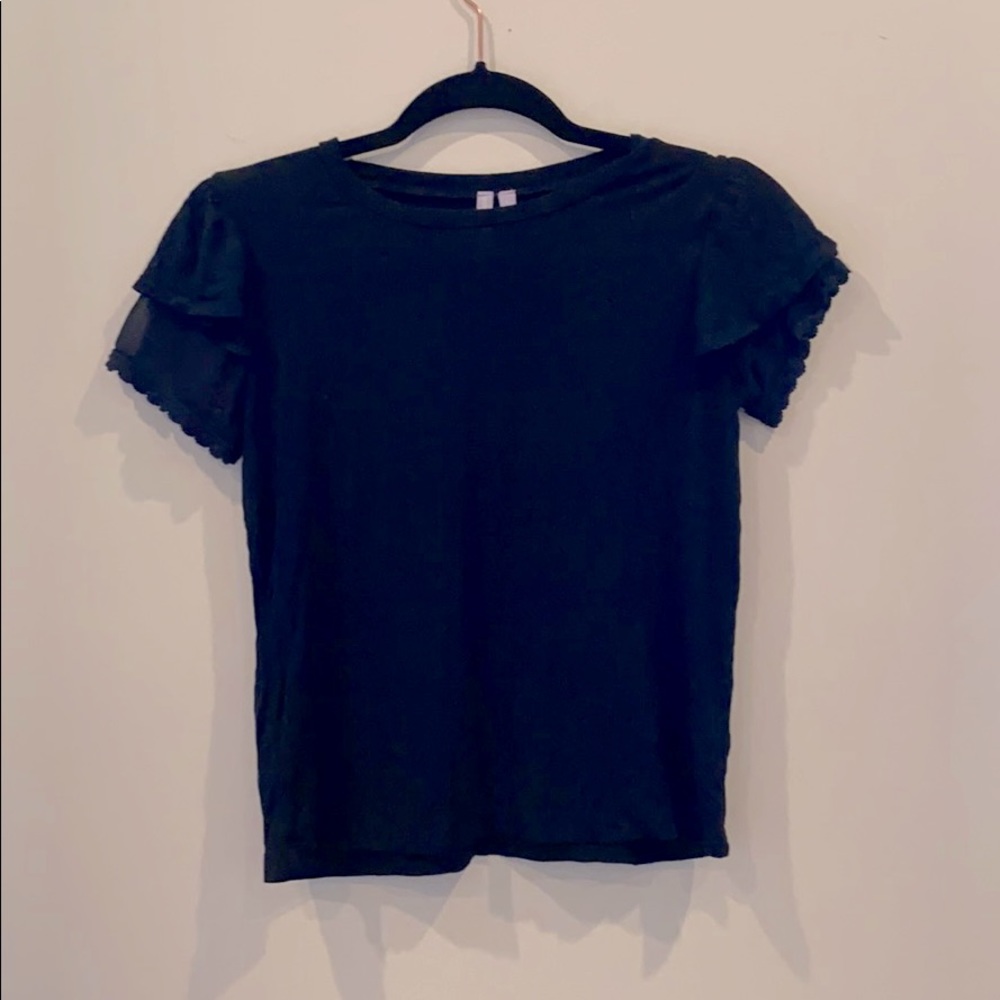 Black t-shirt with mesh